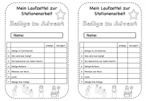 Vorschau - Arbeitsblätter - Heilige im Advent- Stationenpass - Seite 2