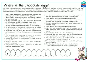 Vorschau - Arbeitsblätter - Easter - Lesespurgeschichte - Where is the chocolate egg? - Seite 3