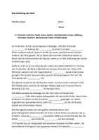 Vorschau - Arbeitsblätter - Entdeckung und Eroberung der neuen Welt - Deckblatt