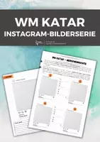 Vorschau - Arbeitsblätter - Katar WM Menschenrechte: Instagram Kreativaufgabe - Deckblatt