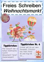 Vorschau - Arbeitsblätter - Freies Schreiben: Weihnachtsmarkt - Deckblatt