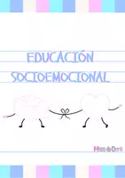 Vista previa - Hojas de trabajo - Cuaderno: Educación Socioemocional. - Portada