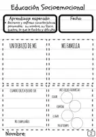 Vista previa - Hojas de trabajo - Cuaderno: Educación Socioemocional. - página 1