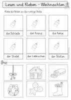 Vorschau - Arbeitsblätter - #edukichristmas Lesen und kleben Weihnachten DAZ - Seite 2