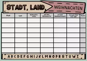 Vorschau - Spiele - Stadt, Land, Weihnachten - Spiel , Klasse 6,7,8,9 - Seite 1