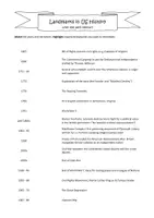 Vorschau - Arbeitsblätter - Landmarks in US History - Matching years and events - Deckblatt