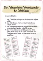 Vorschau - Arbeitsblätter - Religion/ Ethik - Achtsamkeitsadventskalender - Deckblatt