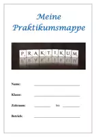 Vorschau - Arbeitsblätter - Sonstiges: Praktikumsmappe (Prakikum) - Deckblatt