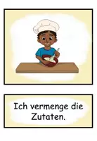 Vorschau - Präsentationen/Tafelbilder - Tafelmaterial Vorgangsbeschreibung "Plätzchen backen" Weihnachten / Advent -DaZ / DaF / Deutsch - Seite 3