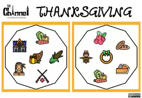 Vista previa - Juegos / Gamificación - THANKSGIVING - Spot the identical image (Card game) - página 1
