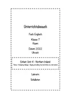Vorschau - Stundenentwürfe - Shopping- buying food and drinks at a mini market Stundenentwurf Verlaufsplan Englisch - Deckblatt