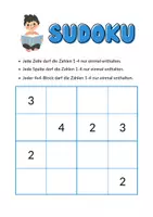 Vorschau - Stationenlernen - Kinder Sudoku 4x4 Ideal für Kinder in der Grundschule - Seite 3