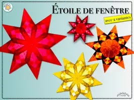 Aperçu - Matériel pour travaux manuels / dessin - ÉTOILE de fenêtre (noël) - avec 2 variantes - Page 1