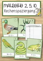 Vorschau - Anderer Materialtyp - Rechenspaziergang Malreihe 2, 5, 10 - Deckblatt