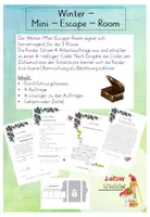 Vorschau - Arbeitsblätter - Winter-Mini-Escape-Room - Deckblatt