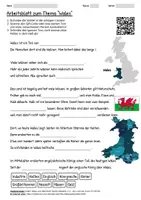 Vorschau - Arbeitsblätter - Arbeitsblatt "Wales" + Onlineübung & MP3 + Infografik - Deckblatt