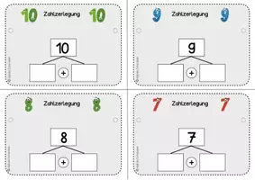 Vorschau - Mal- und Bastelvorlagen - Zahlzerlegung im Zahlenraum bis 10 - Seite 3