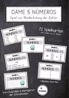 Vorschau - Spiele - Dame 5 - Números (Spiel zur Wiederholung der Zahlen) - Deckblatt