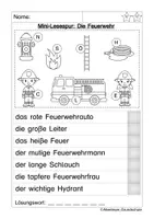 Vorschau - Arbeitsblätter - Lesespur Feuerwehr - Seite 2