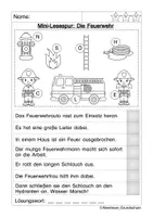 Vorschau - Arbeitsblätter - Lesespur Feuerwehr - Seite 3