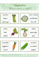 Vorschau - Aufgabenkarten - Vegetables: Klammerkarten - Seite 3