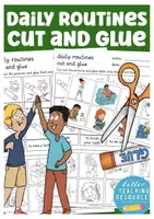 Aperçu - Feuilles d'exercices - daily routines cut and glue English - feuilles de travail anglais - Page de couverture
