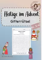 Vorschau - Arbeitsblätter - Heilige im Advent- Gitterrätsel - Deckblatt