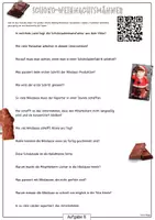 Vorschau - Stationenlernen - Winter Hörverständnis Video: "Produktion von Schoko-Weihnachtsmännern" + Fragen - Seite 1