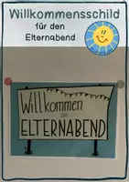 Vorschau - Poster - Willkommensschild zum Elternabend - Deckblatt