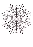 Vorschau - Mal- und Bastelvorlagen - Kunst - Karte - Klappkarte - weihnachtliches Bild KRISTALL / SCHNEEFLOCKE zum Gestalten mit Knöpfen oder Fingerabdrücken - Seite 3