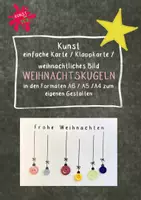 Vorschau - Mal- und Bastelvorlagen - Weihnachtskarten gestalten - Paket 1 - Seite 1