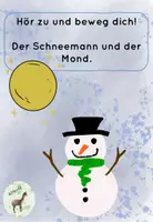 Vorschau - Arbeitsblätter - Zuhörgeschichte Winter - Der Schneemann und der Mond - Deckblatt