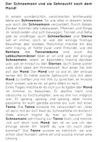 Vorschau - Arbeitsblätter - Zuhörgeschichte Winter - Der Schneemann und der Mond - Seite 2
