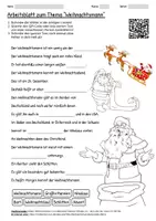 Vorschau - Arbeitsblätter - Arbeitsblatt "Weihnachtsmann" + Onlineübung & MP3 + Infografik - Deckblatt