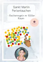 Vorschau - Arbeitsblätter - Sankt Martin Perlentauchen Rechenregeln im 1000er-Raum - Deckblatt