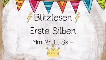 Vorschau - Stationenlernen - Blitzlesen Erste Silben interaktive Datei - Seite 1