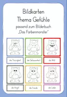 Vorschau - Bildkarten - Farbenmonster Bildkarten Gefühle - Deckblatt