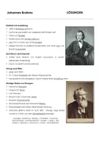 Vorschau - Arbeitsblätter - Johannes Brahms kurz zusammengefasst - Seite 1