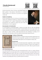 Vorschau - Arbeitsblätter - Claudio Monteverdi (Infotext und Übungen) - Deckblatt