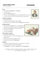 Vorschau - Arbeitsblätter - Johann Strauss Sohn kurz zusammengefasst - Seite 1