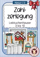 Vorschau - Unterrichtsreihen - Zahlzerlegung Häuser 3 bis 10 ( Weihnachten) - Deckblatt