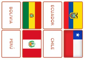 Aperçu - Apprentissages en autonomie - Espagnol - Flashcards pays drapeaux / Flashcards países y banderas - Page 2