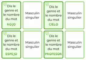 Aperçu - Jeux - Espagnol - Genre et nombre - Page de couverture