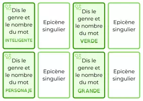 Aperçu - Jeux - Espagnol - Genre et nombre - Page 2