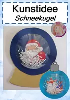 Vorschau - Mal- und Bastelvorlagen - Kunstidee Winter Schneekugeln - Deckblatt