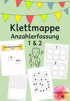 Vorschau - Fördermaterial/Inklusion - Klettmappe, Menge-Zahl-Zuordnung, ZR 2, Simultanerfassung, Anzahlerfassung, TEACCH - Deckblatt
