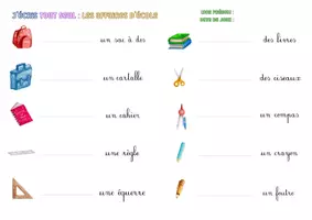 Aperçu - Apprentissages en autonomie - J'écris tout seul - Les affaires d'école (dictée muette) - Page de couverture