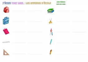 Aperçu - Apprentissages en autonomie - J'écris tout seul - Les affaires d'école (dictée muette) - Page 2