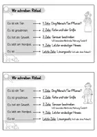 Vorschau - Arbeitsblätter - Wichtelmaterial - Rätsel schreiben (Klasse 2-4) - Seite 1