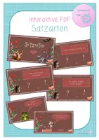 Vorschau - Interaktives Material - interaktive PDF - Satzarten - Deckblatt